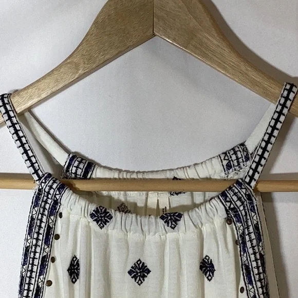 ANTHROPOLOGIE Kiana Embroidered Halter Tank Top Size S - Picture 7 of 12